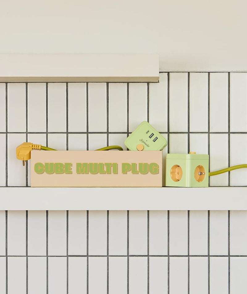 Cube Multi Plug Pastel Green