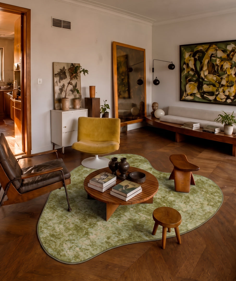 Liquified Patina Rug Green 3sizes