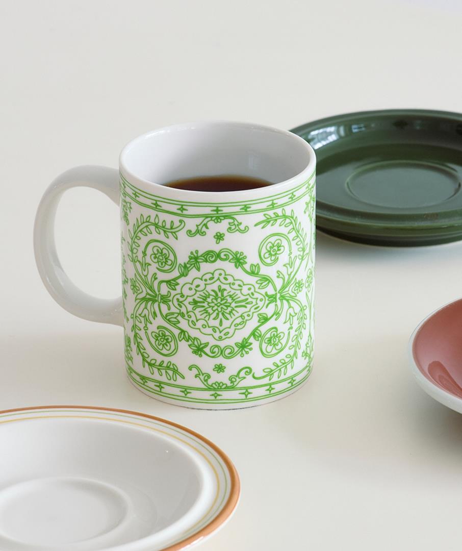 Doodle Persian Mug Green