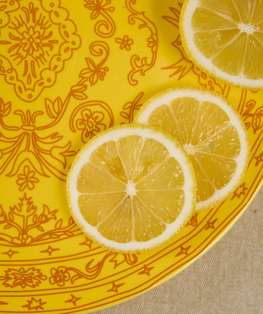 Doodle Persian Plate Yellow
