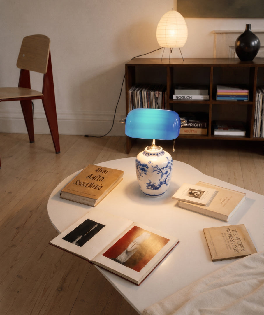 Porcelain Banker’s Lamp