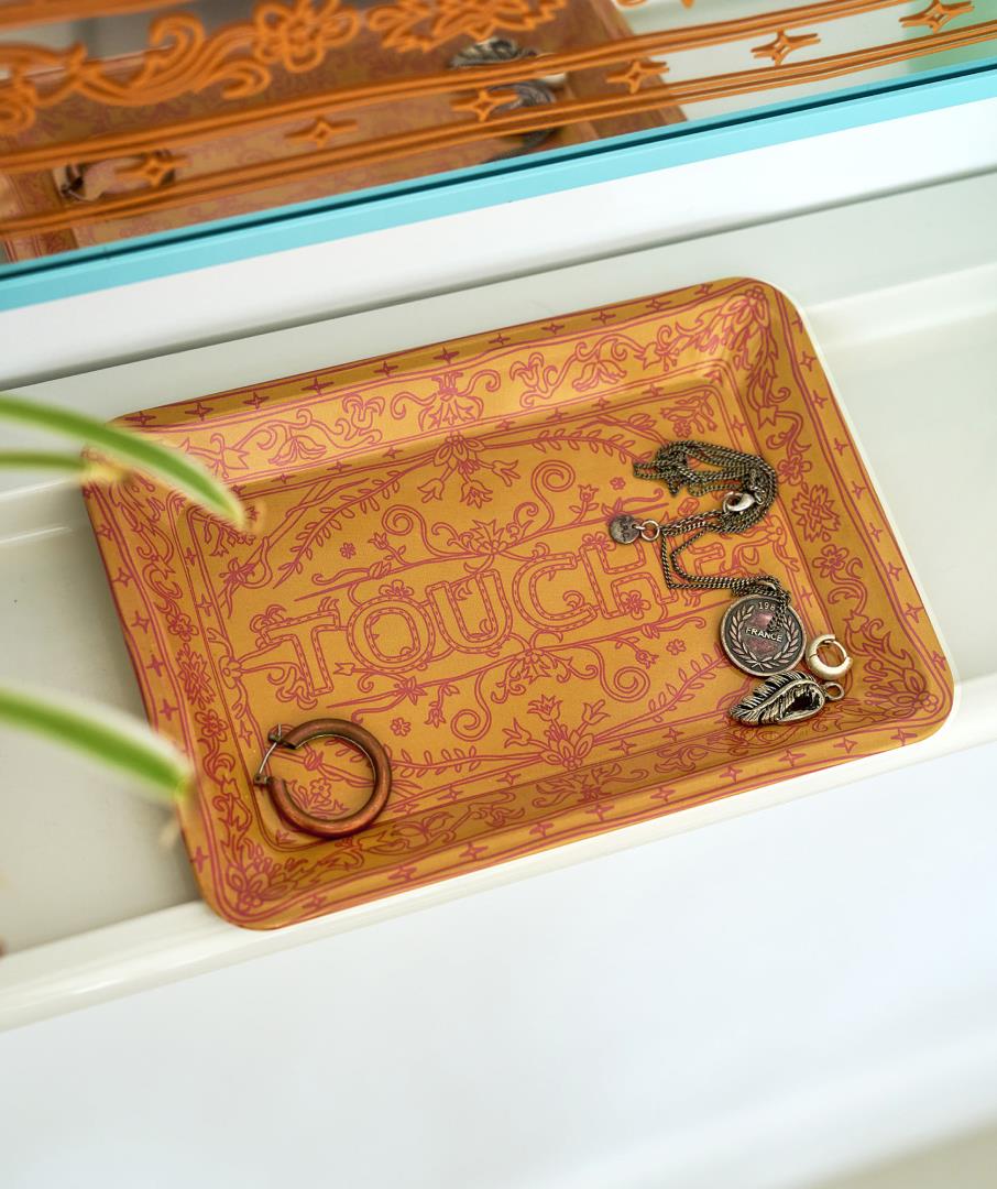 Doodle Persian Tray Yellow