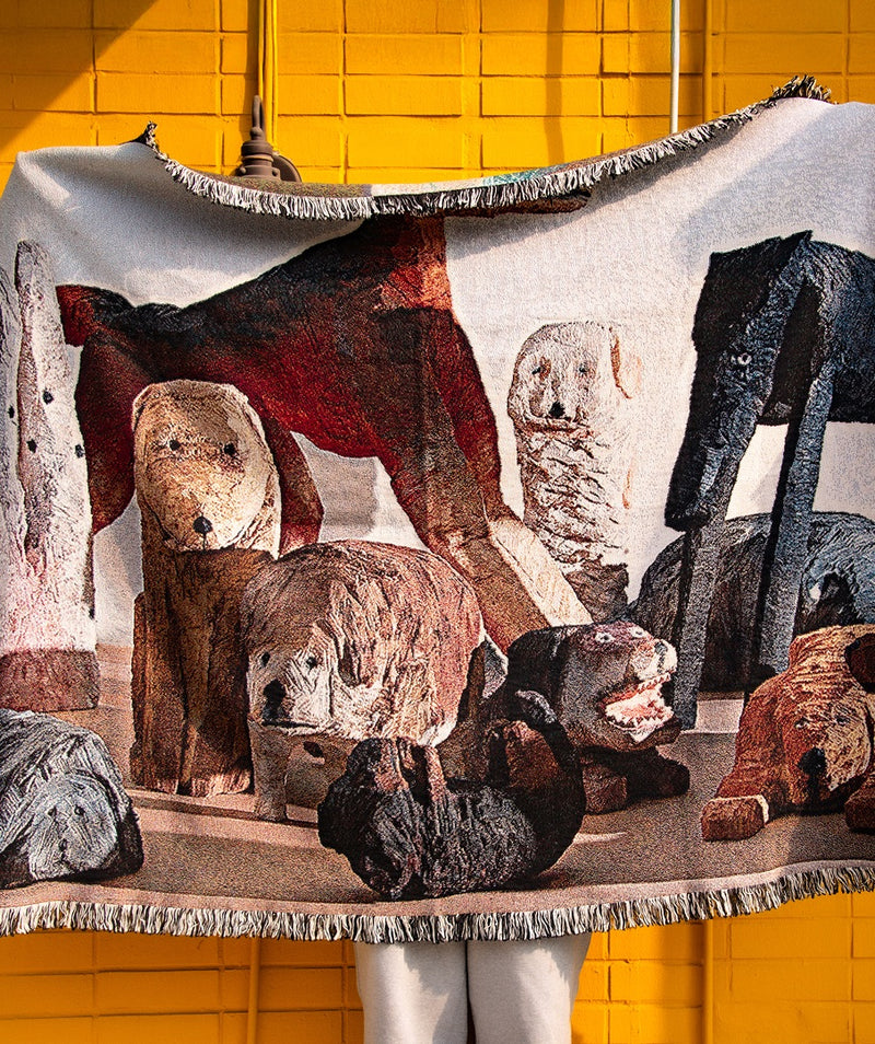 [WWF X SAY TOUCHÉ] Woven Blanket by Nicolas Jullien (Dog)