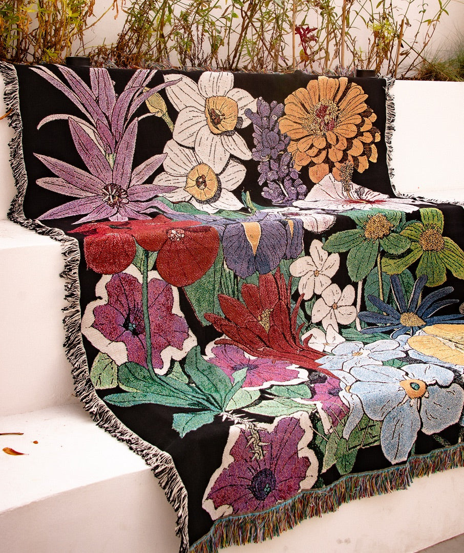 [WWF X SAY TOUCHÉ] Woven Blanket by Thibaud Hérem (Flower)