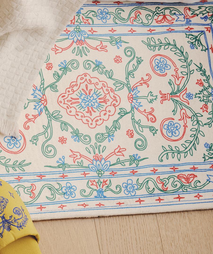 Doodle Persian Rug A-type Ivory/Multi