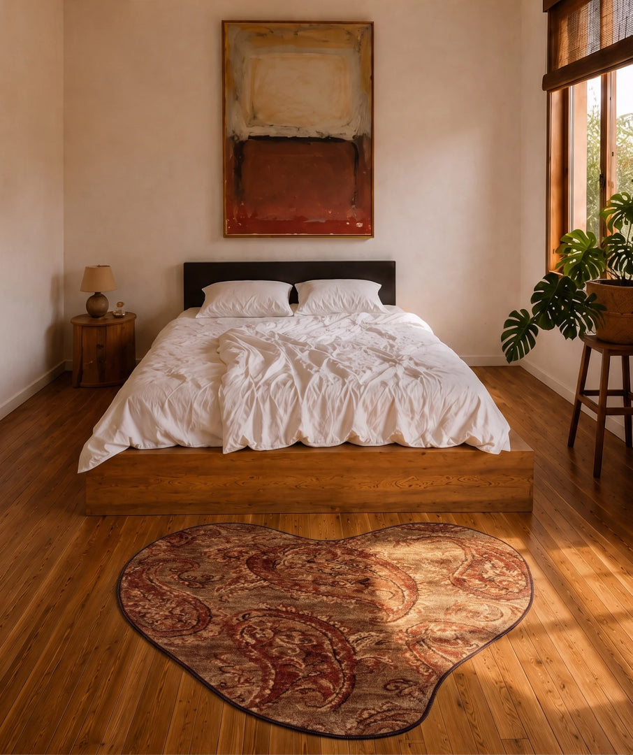Liquified Paisley Rug Brown 3sizes