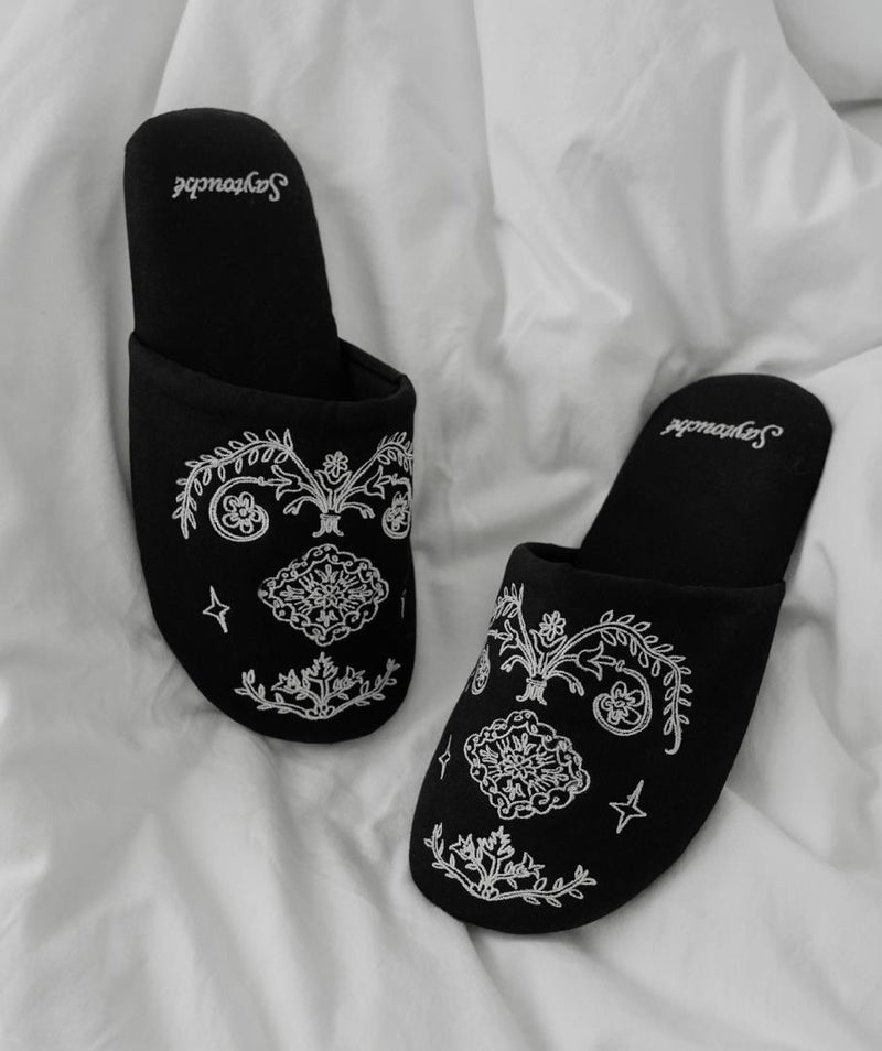 Doodle Persian Room Shoes Black 2sizes