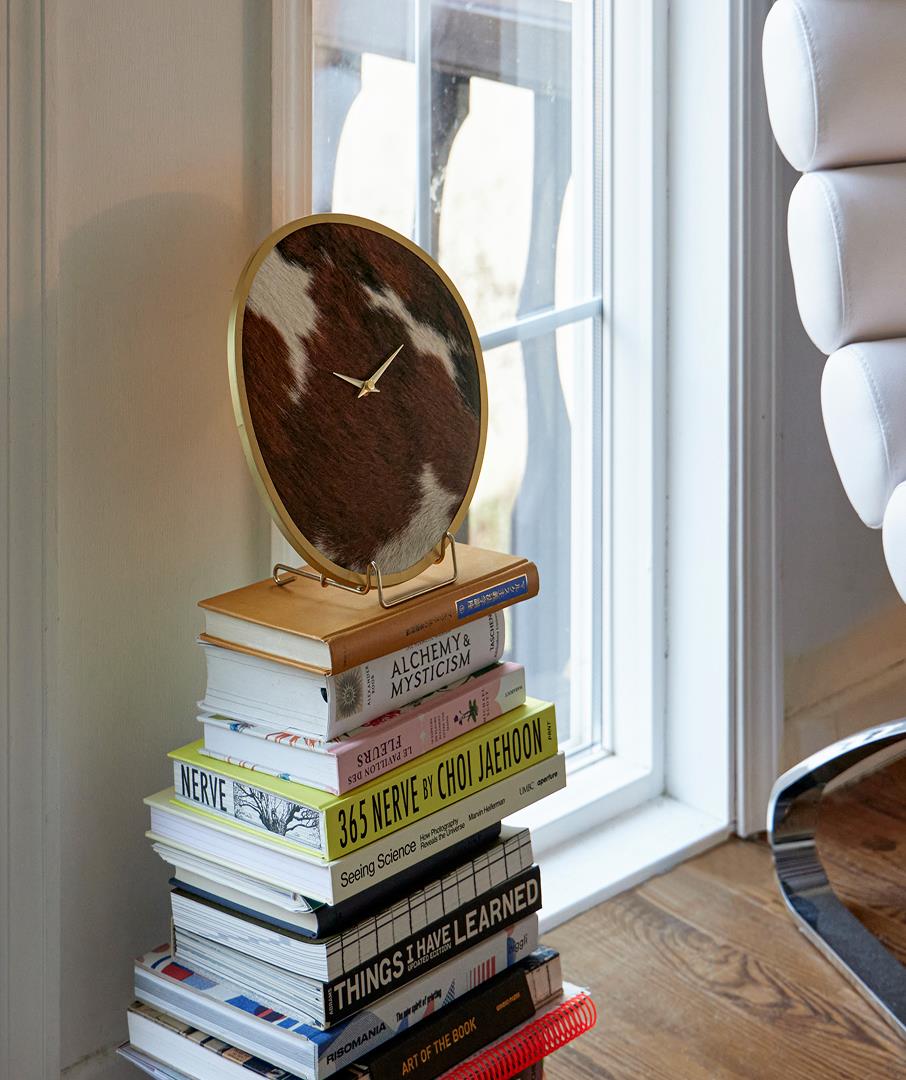 Cowhide Clock