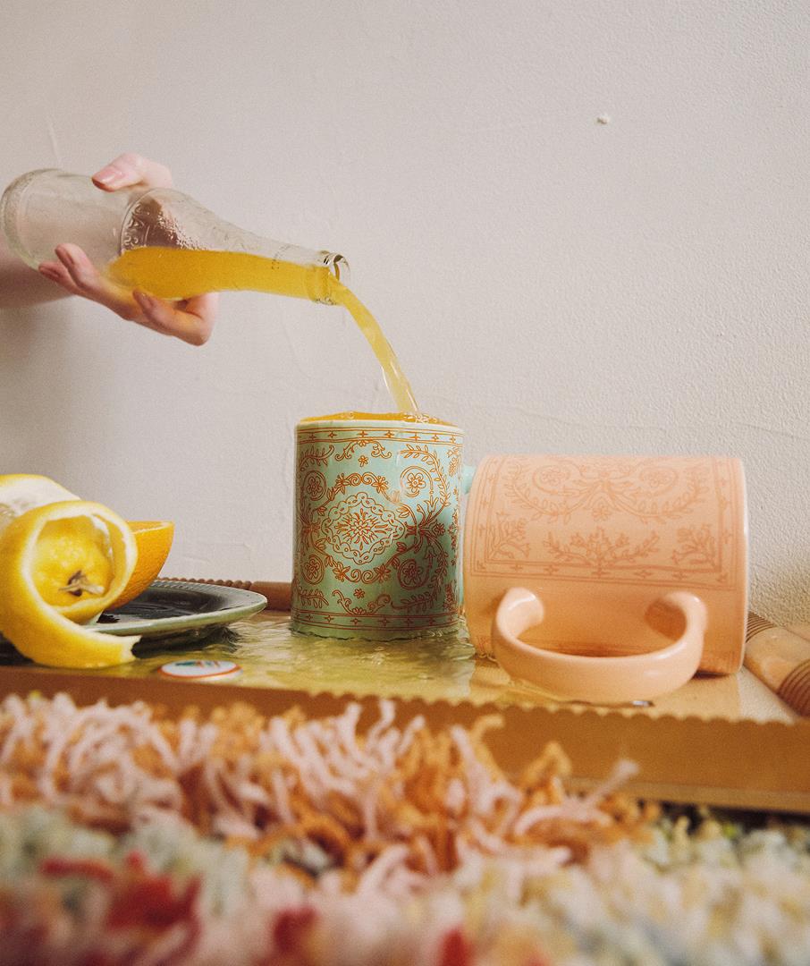 Doodle Persian Mug Peach