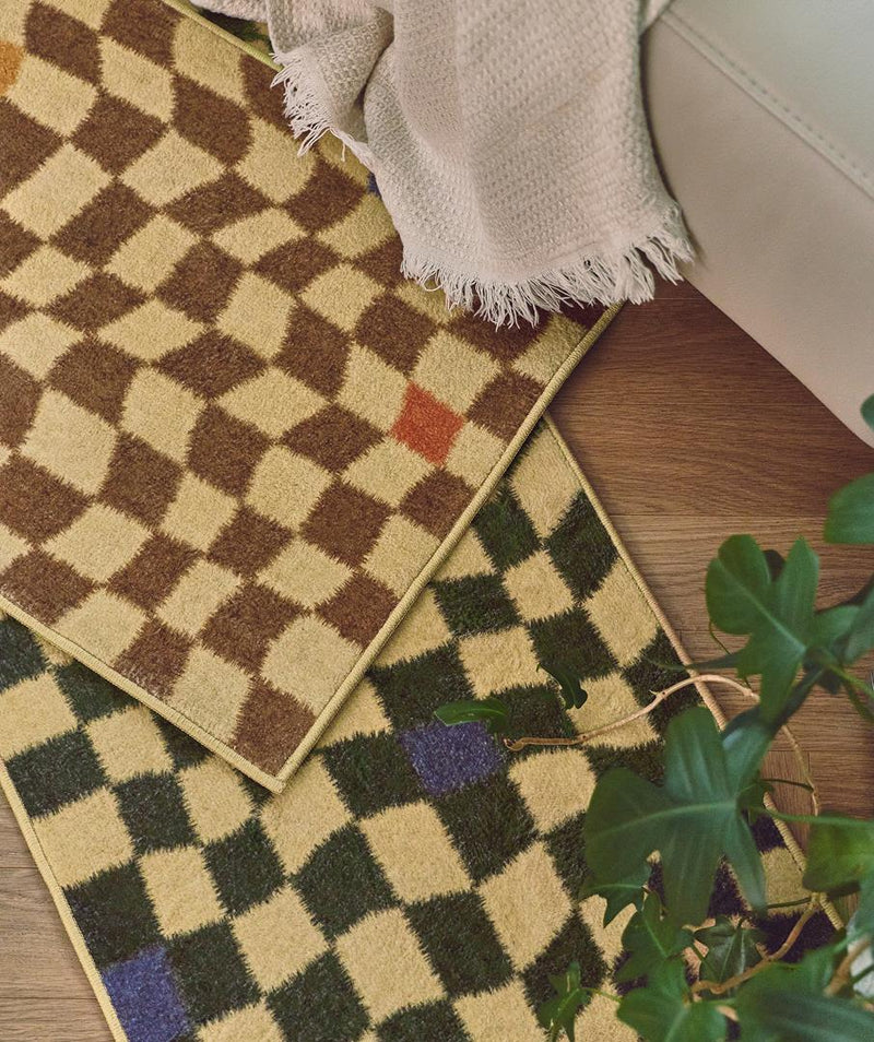 Checkerboard Mat Brown 2sizes