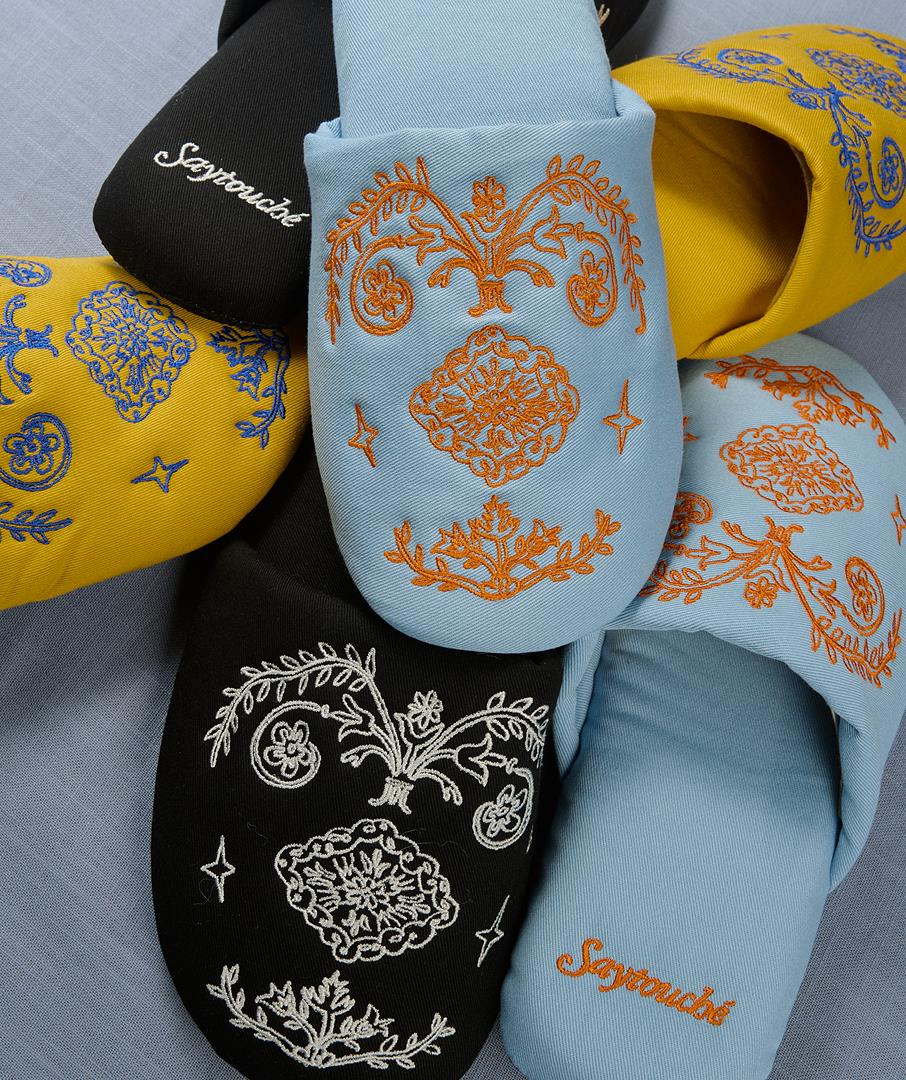 Doodle Persian Room Shoes Sky Blue 2sizes