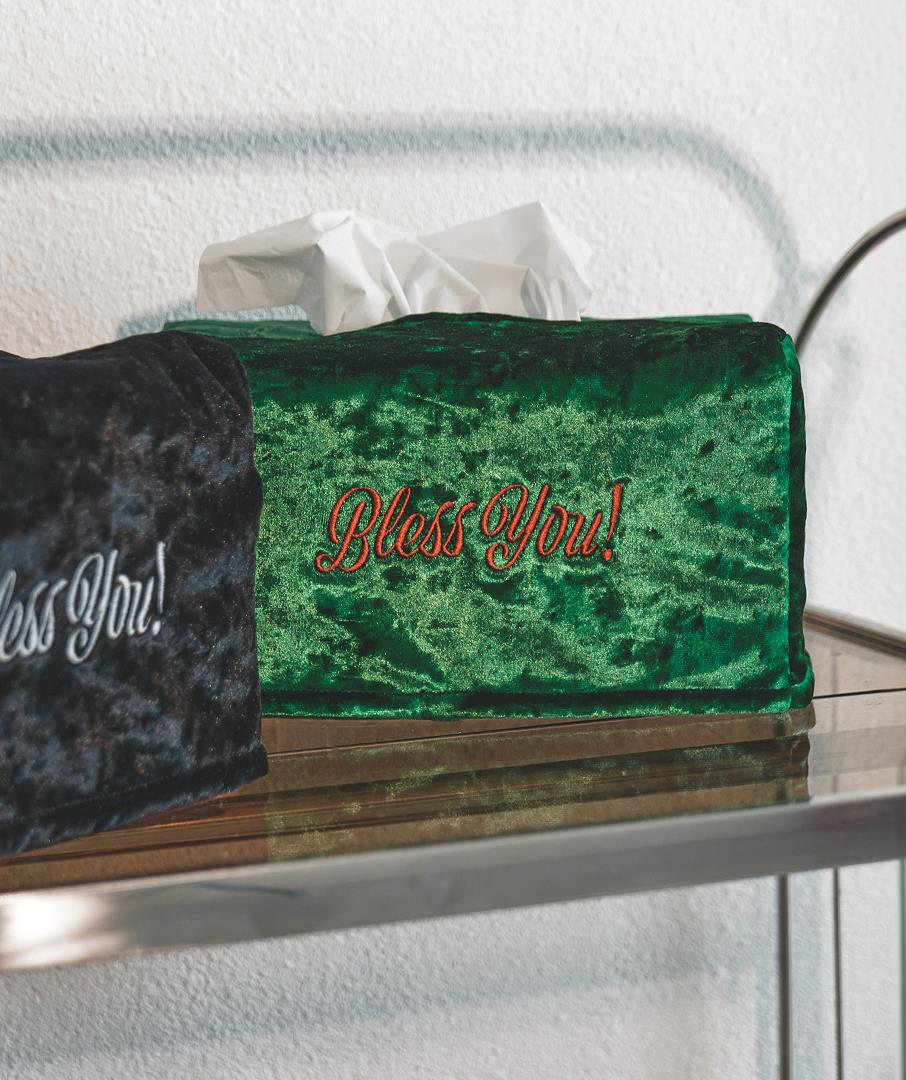 Velvet Tissue Case Green
