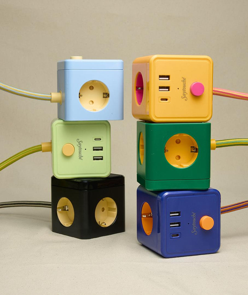 Cube Multi Plug Pastel Blue