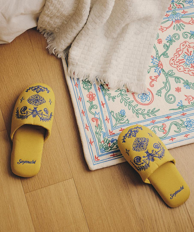 Doodle Persian Room Shoes Yellow 2sizes