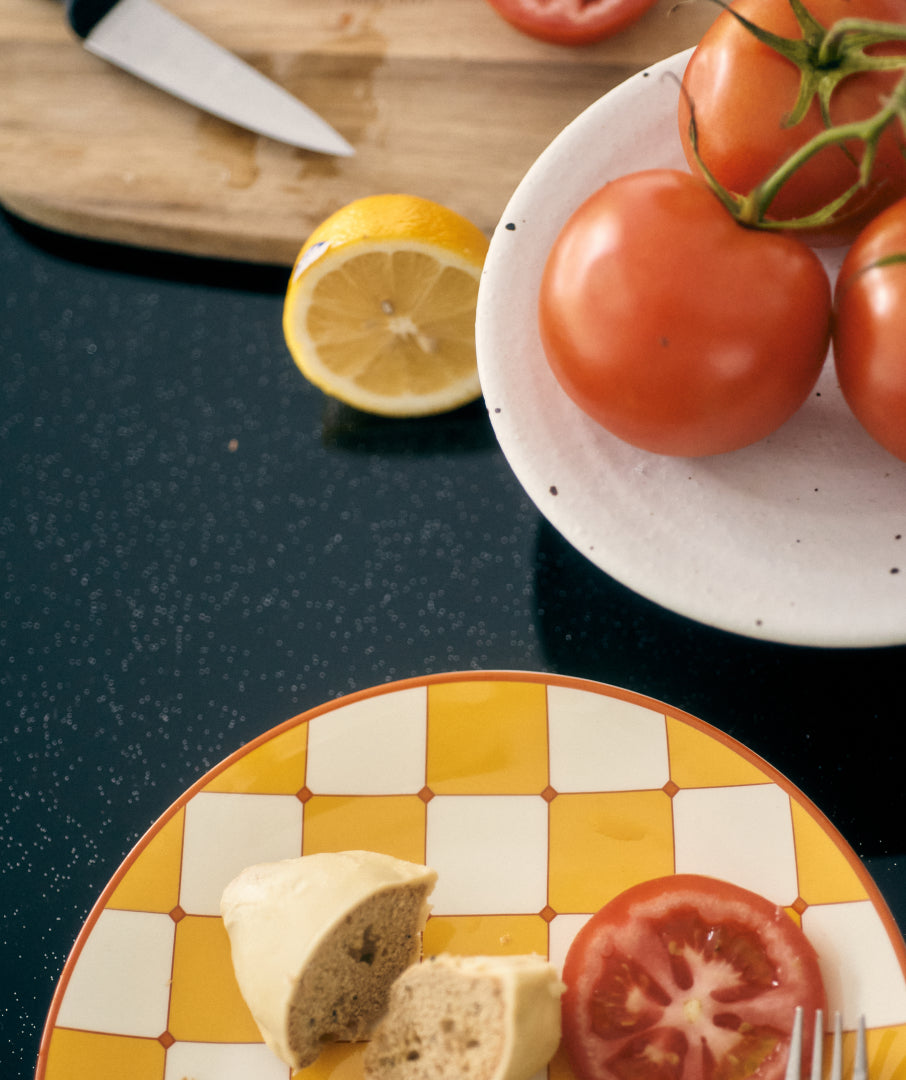 Checkerboard Plate Yellow