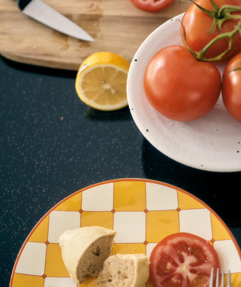 Checkerboard Plate Yellow