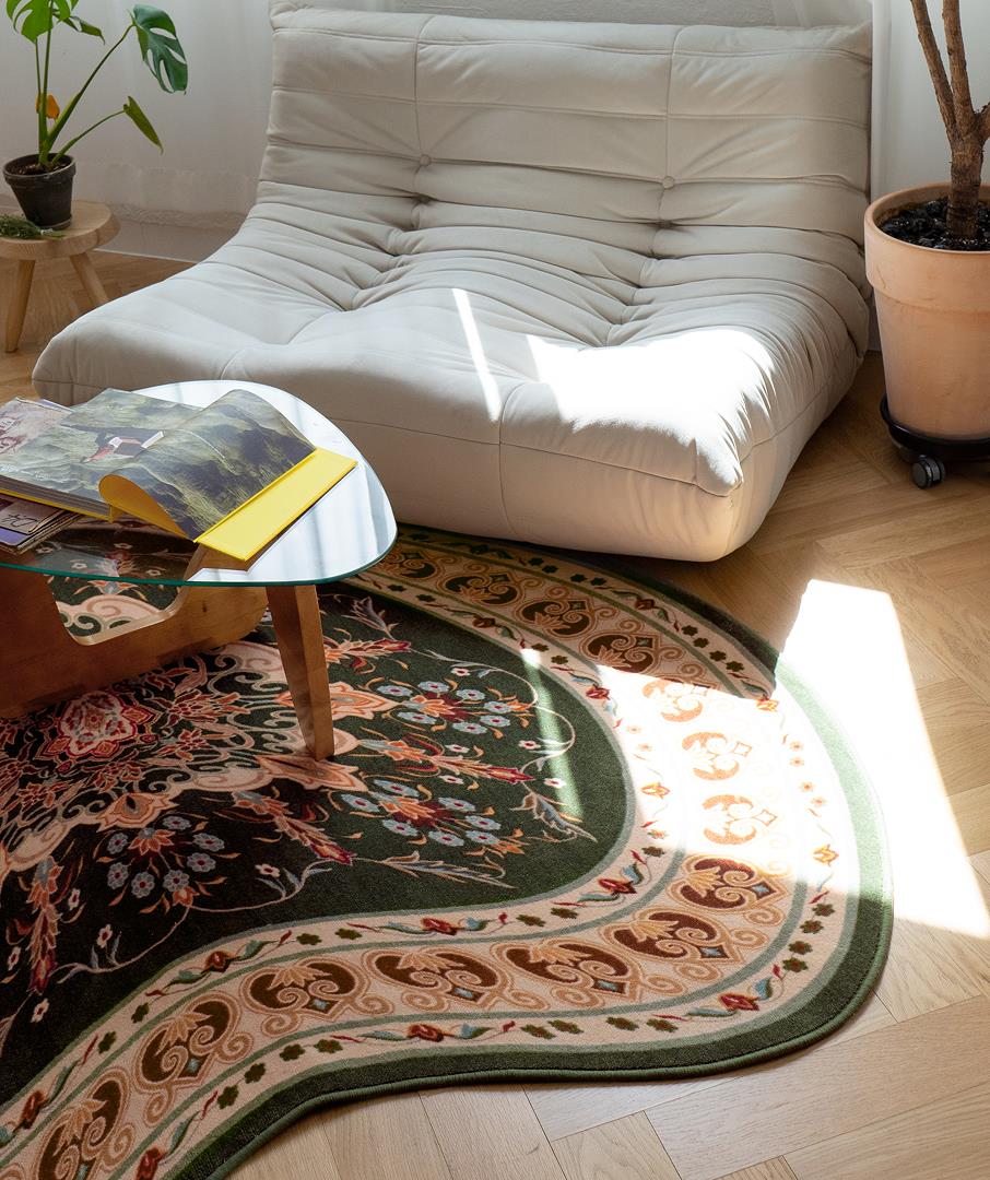 Liquified Persian Rug Green 3sizes