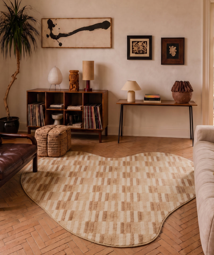 Liquified Tile Rug Yellow 3sizes