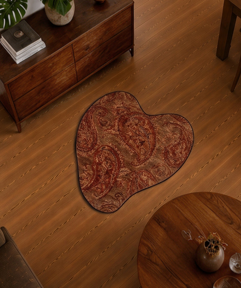 Liquified Paisley Rug Brown 3sizes