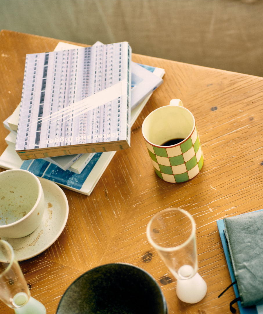 Checkerboard Mug Green