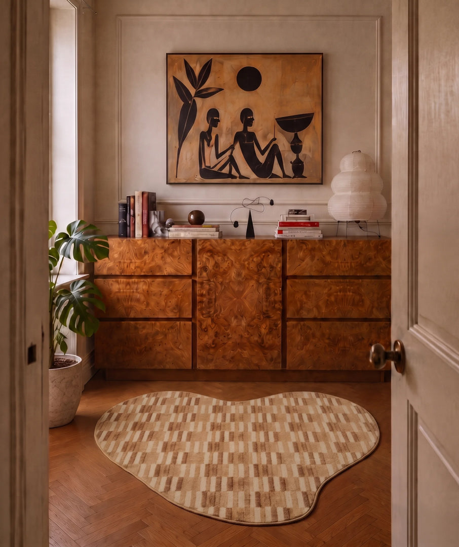 Liquified Tile Rug Yellow 3sizes