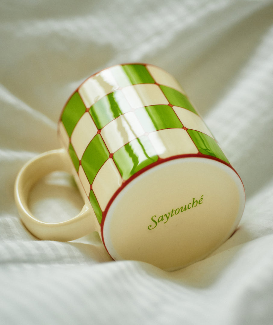 Checkerboard Mug Green