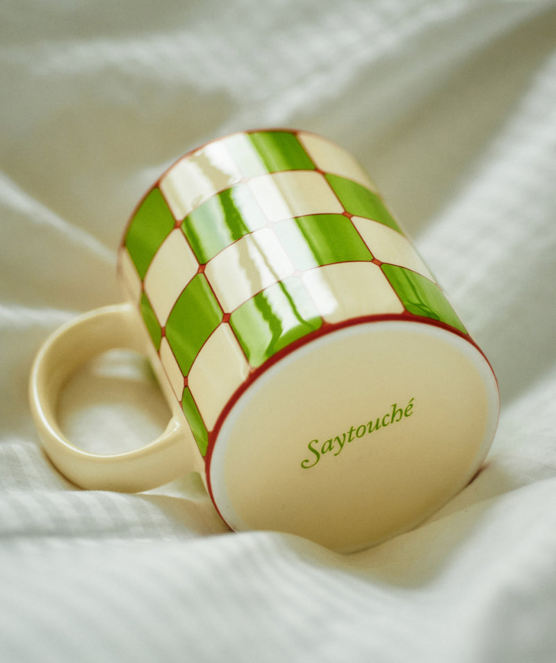 Checkerboard Mug Green