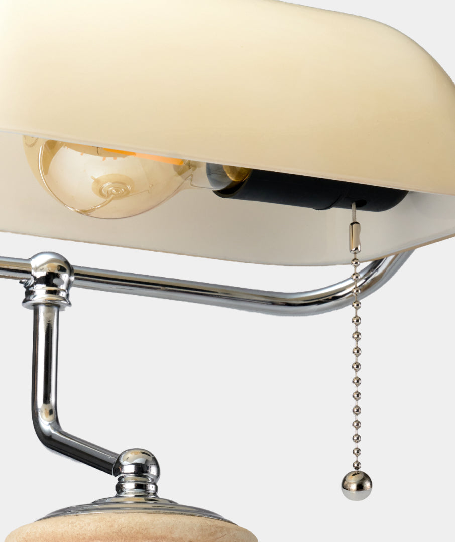Terracotta Banker’s Lamp