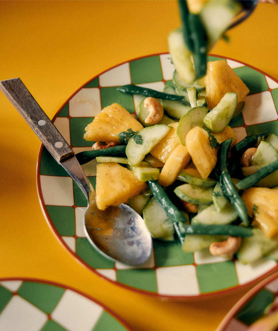 Checkerboard Plate Green