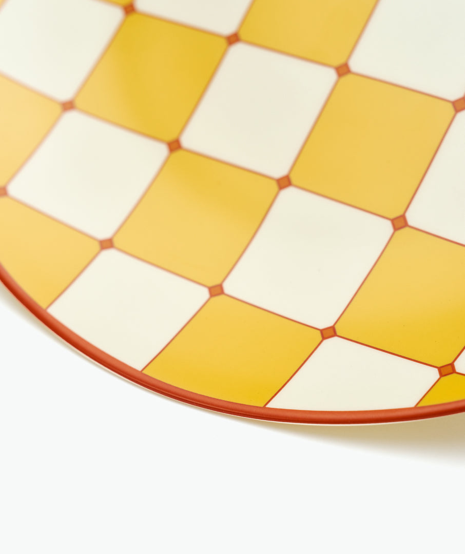 Checkerboard Plate Yellow