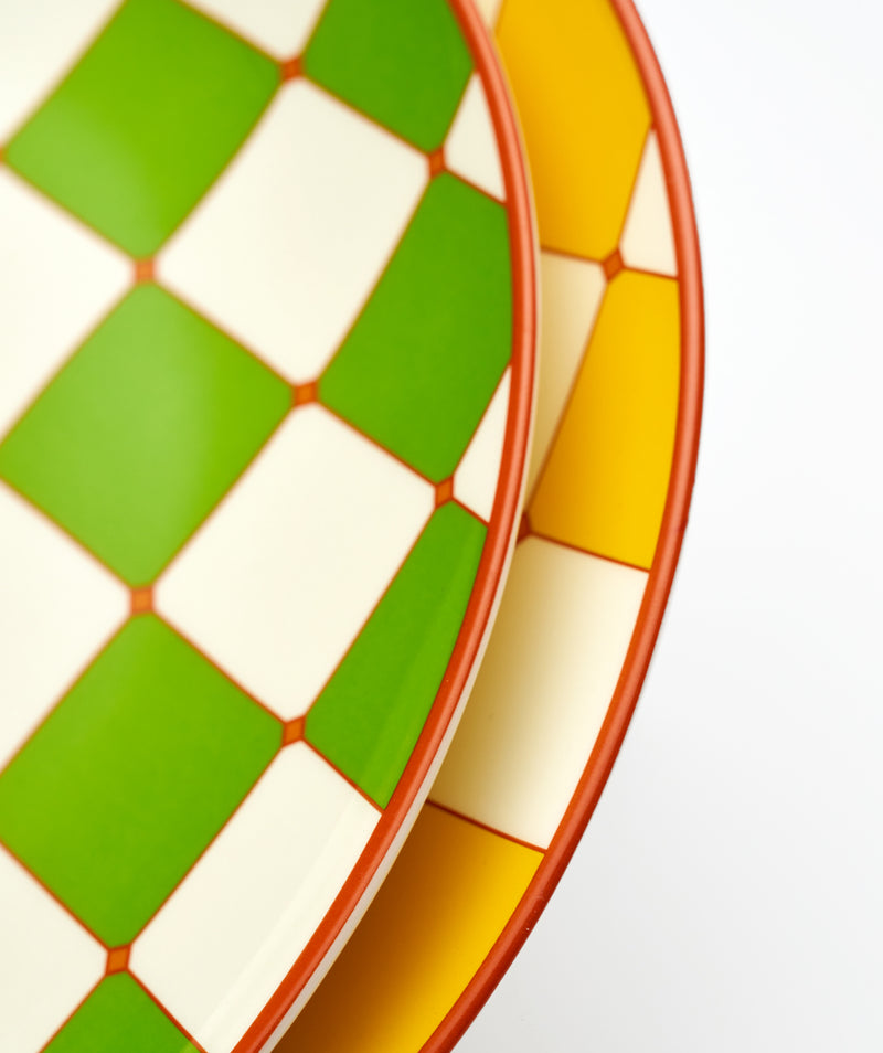 Checkerboard Plate Green