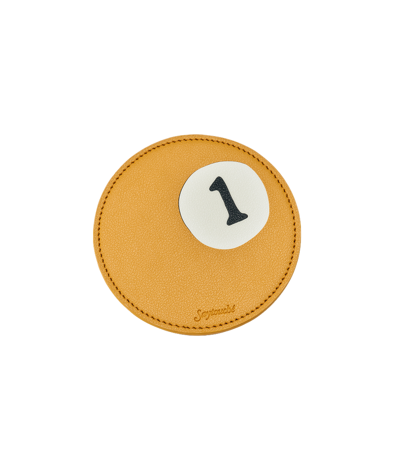 Leather Billiard Coaster Set of 5