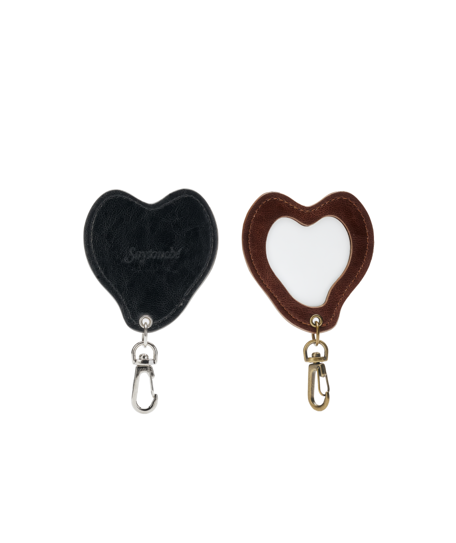 Leather Liquified Mirror Keyring 2colors