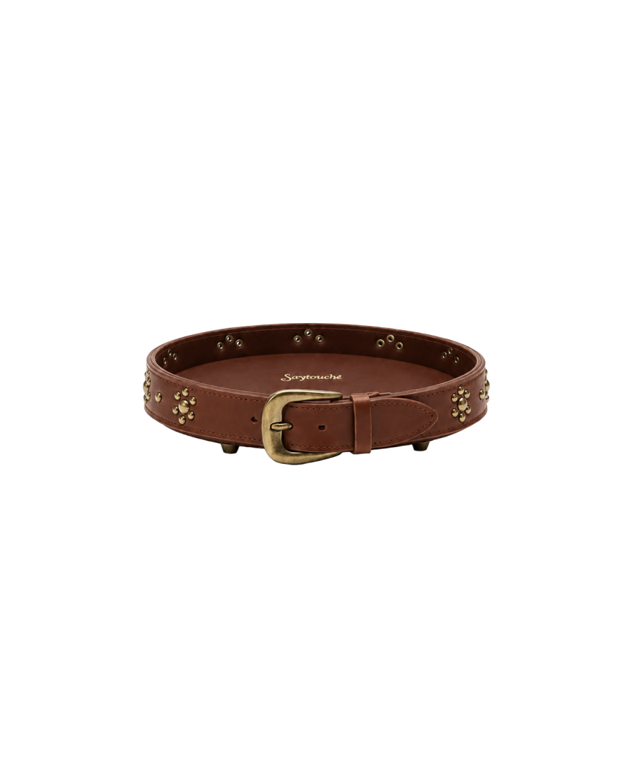Leather Belt Tray Brown