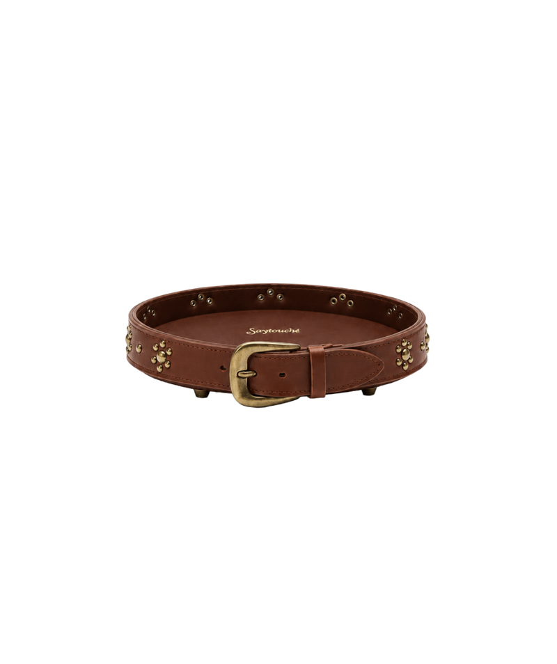 Leather Belt Tray Brown