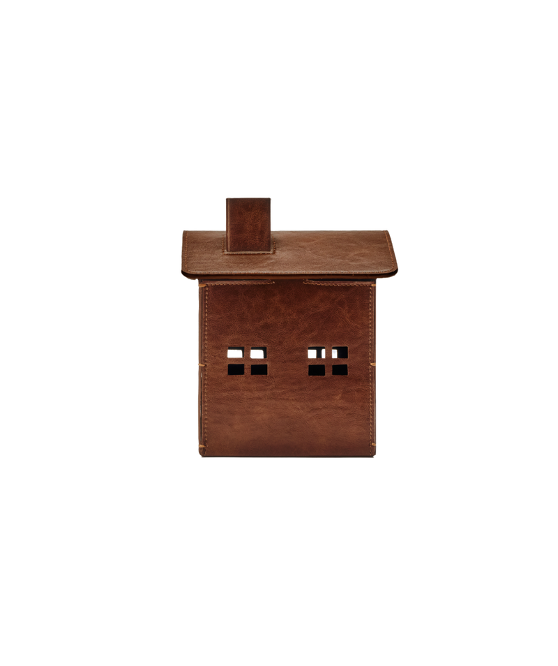 Leather House Tissue Case Brown