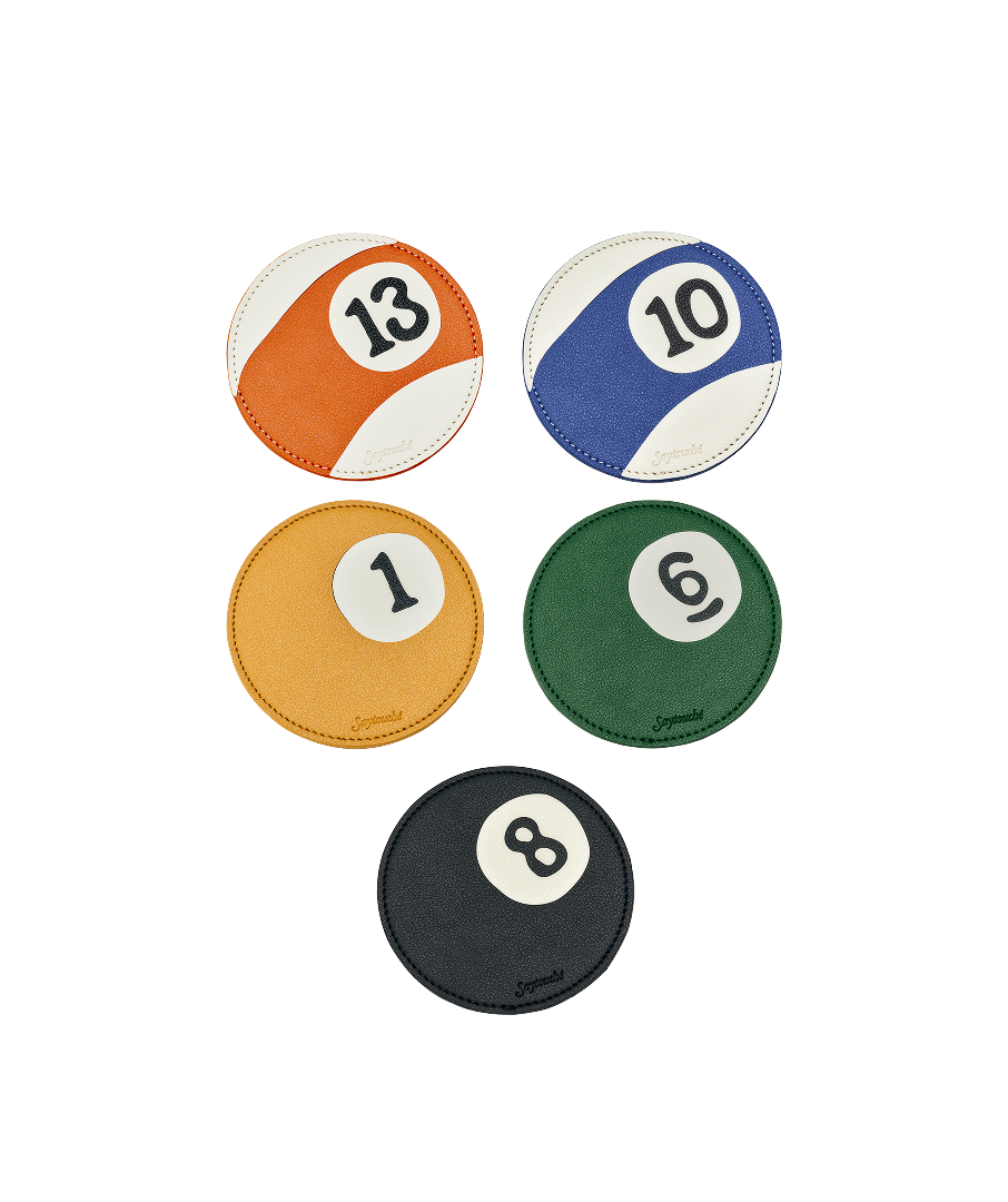 Leather Billiard Coaster 5colors