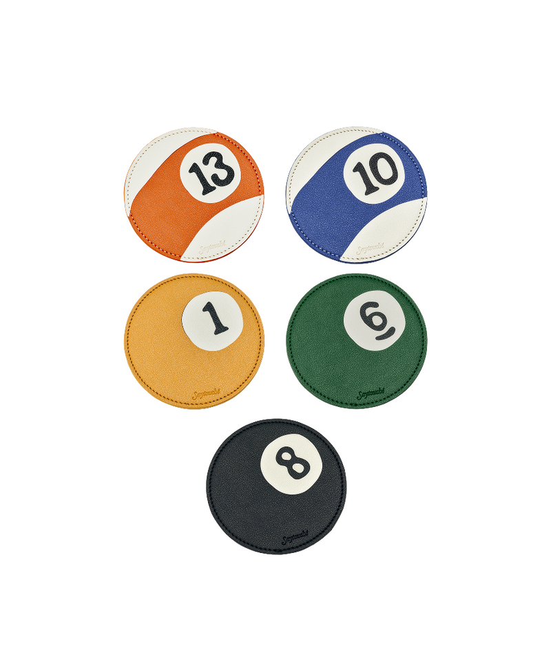 Leather Billiard Coaster 5colors