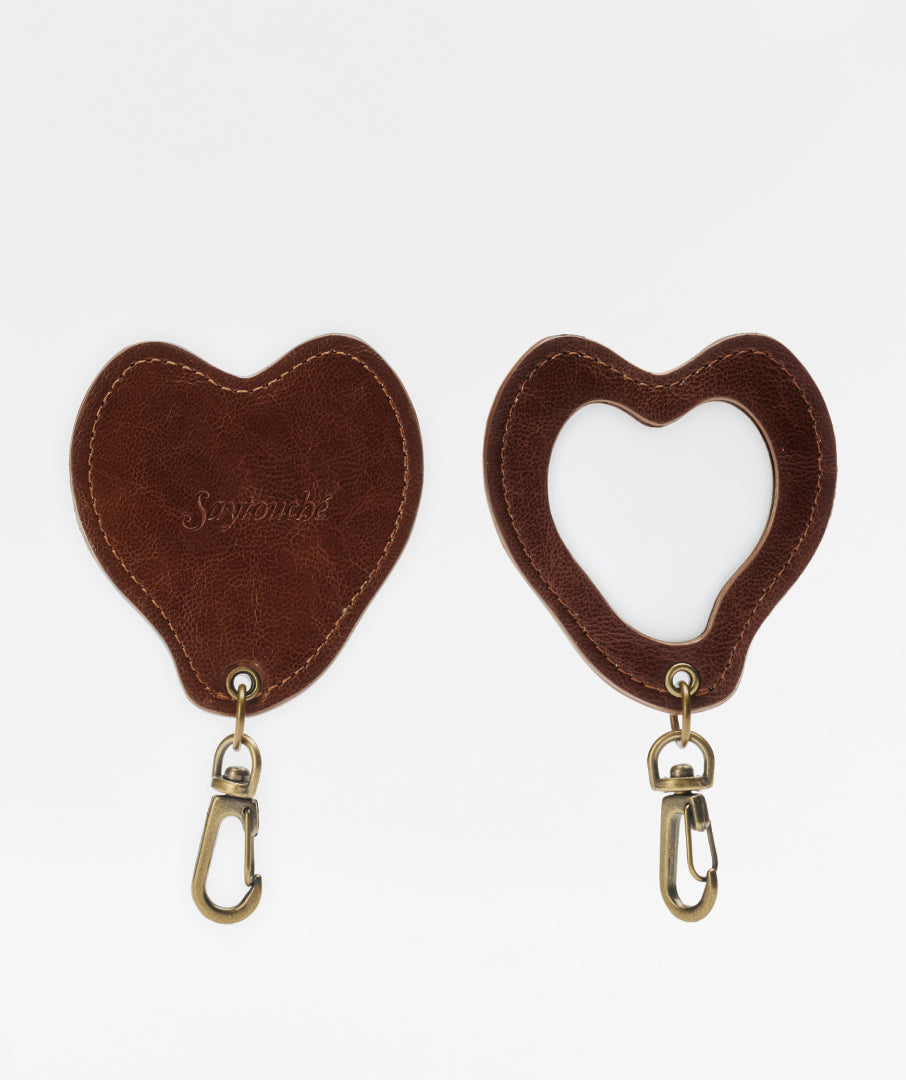 Leather Liquified Mirror Keyring 2colors