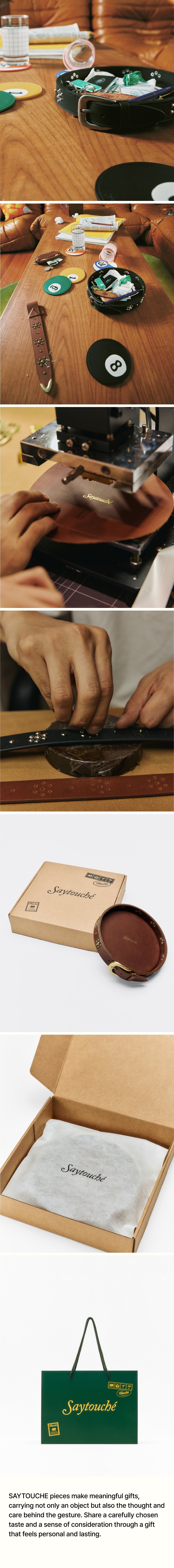 Leather Belt Tray Black