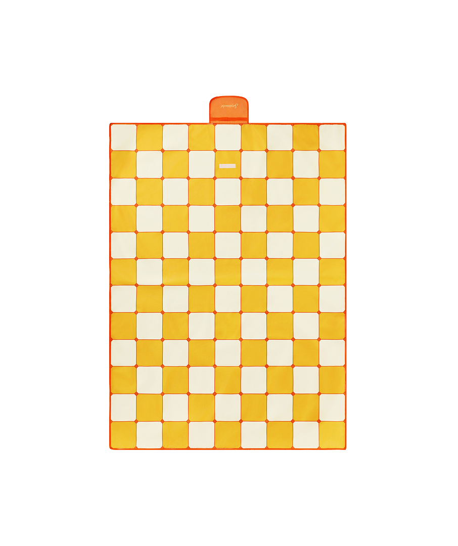 Checkerboard Picnic Mat Yellow