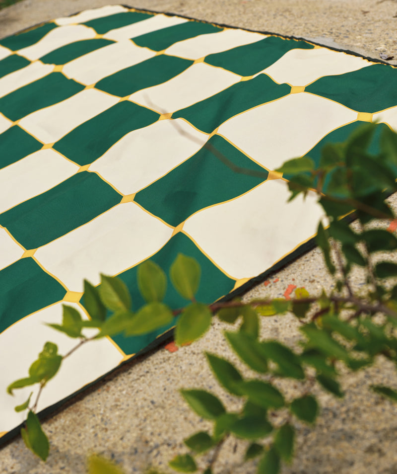 Checkerboard Picnic Mat Green
