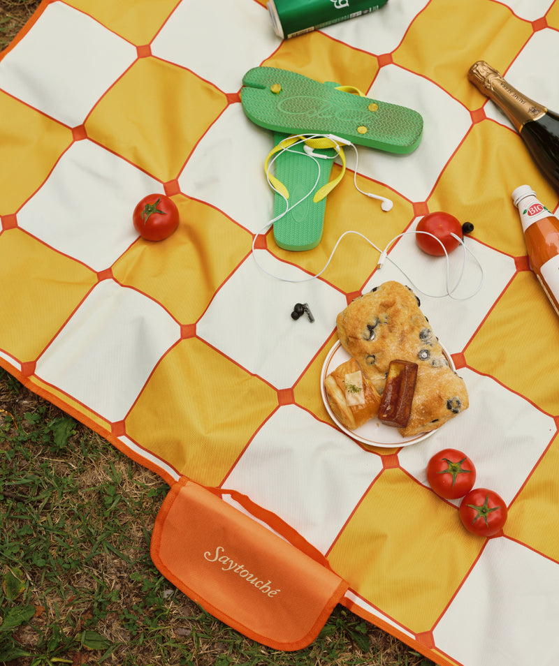 Checkerboard Picnic Mat Yellow